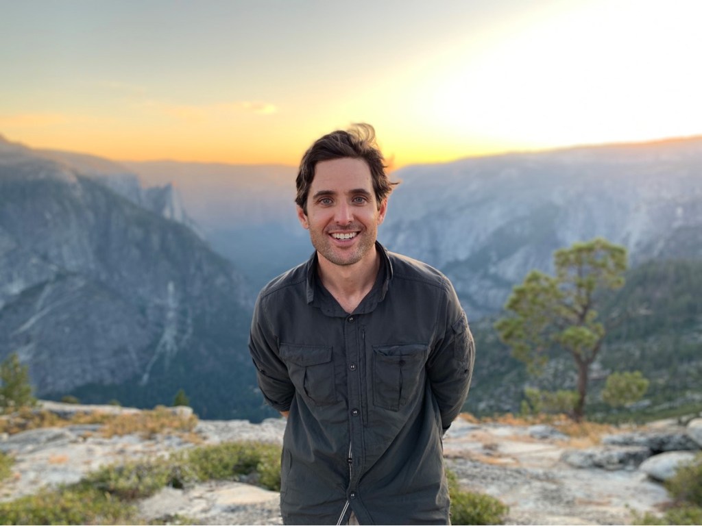 On North Dome, Yosemite at sunset